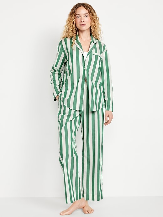 Image number 1 showing, Poplin Pajama Pant Set