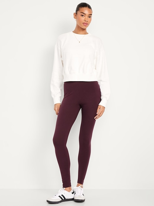 Image number 1 showing, High-Waisted Jersey Fashion Layering Leggings