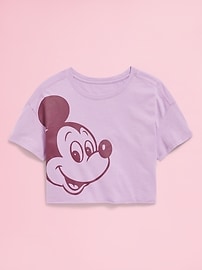 Image number 4 showing, Old Navy x Disney© Cropped Graphic Raw-Edge T-Shirt for Girls