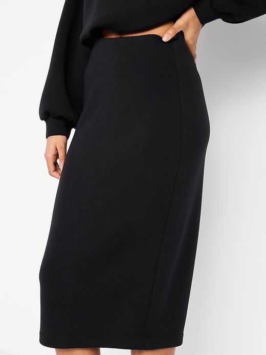 Image number 3 showing, Extra High-Waisted Bounce Fleece Midi Skirt