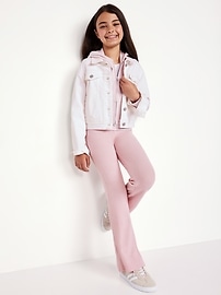 Image number 3 showing, CozePlush Zip Hoodie and Flare-Leg Pants Set for Girls