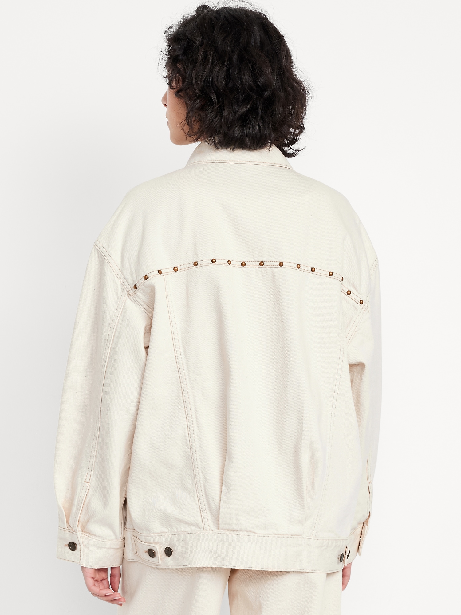 Oversized Studded Jean Jacket