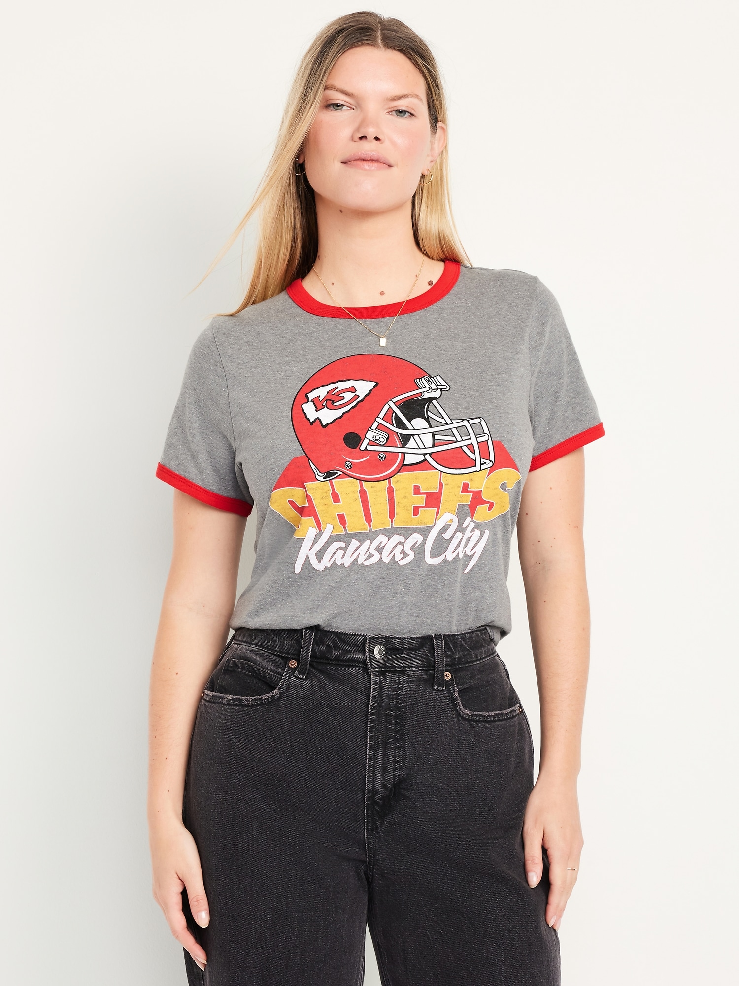 Kansas City Chiefs EveryWear Crew-Neck Ringer T-Shirt