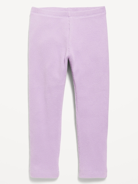 Cozy Waffle-Knit Leggings for Toddler Girls