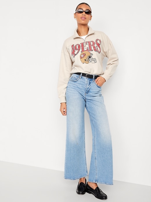 Image number 3 showing, NFL™ San Francisco 49ers™ Oversized Half-Zip Sweatshirt