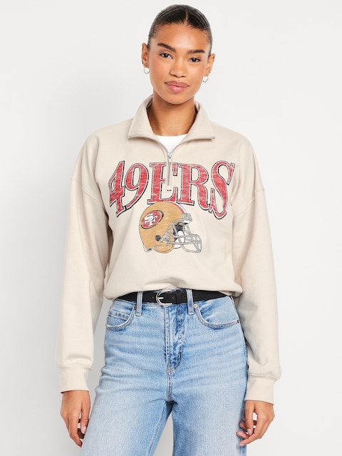 NFL™ San Francisco 49ers™ Oversized Half-Zip Sweatshirt - San Francisco 49Ers
