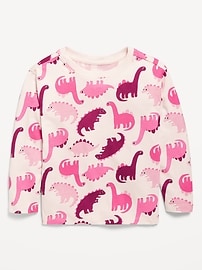 Image number 1 showing, Printed Long-Sleeve T-Shirt for Toddler Girls