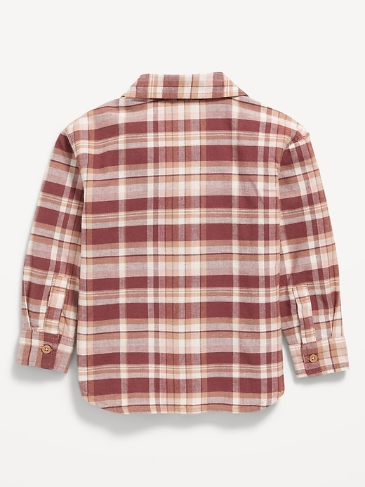 Image number 2 showing, Plaid Flannel Pocket Shirt for Toddler Boys