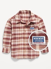Image number 1 showing, Plaid Flannel Pocket Shirt for Toddler Boys