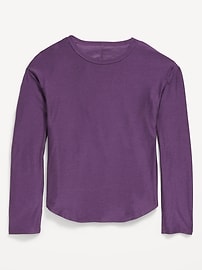 Image number 2 showing, CloudMotion Long-Sleeve Back-Cutout Performance T-Shirt for Girls