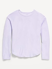 Image number 2 showing, CloudMotion Long-Sleeve Back-Cutout Performance T-Shirt for Girls