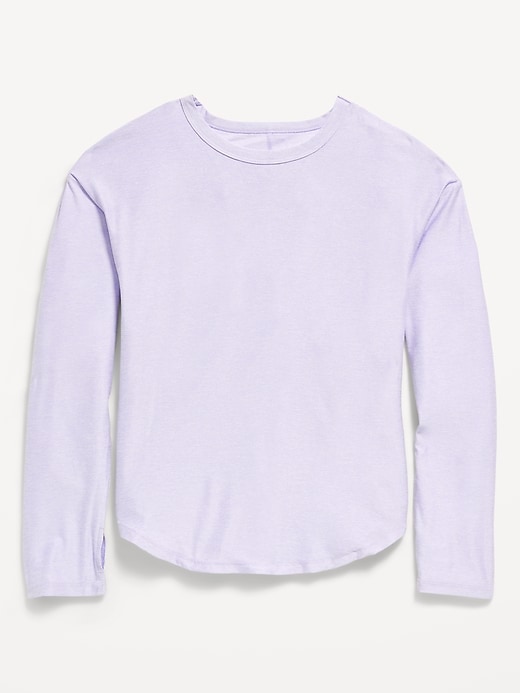 Image number 1 showing, CloudMotion Long-Sleeve Back-Cutout Performance T-Shirt for Girls