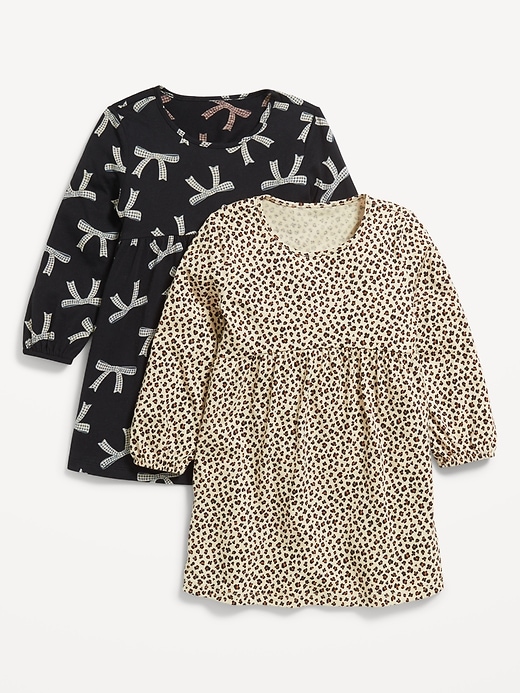 Image number 1 showing, Long-Sleeve Fit and Flare Dress 2-Pack for Toddler Girls