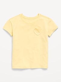 Image number 1 showing, Softest Short-Sleeve Heart-Pocket T-Shirt for Girls