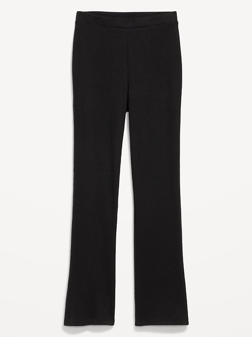 Image number 4 showing, High-Waisted Cozy Waffle Flare Pants