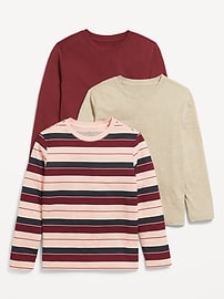 Image number 1 showing, Softest Long-Sleeve T-Shirt 3-Pack for Boys