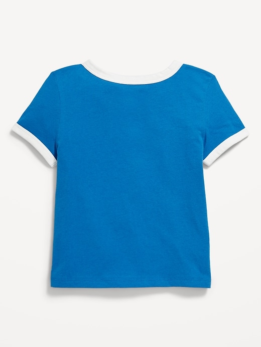 Image number 2 showing, NFL™ Detroit Lions™ Fitted Graphic Ringer T-Shirt for Girls