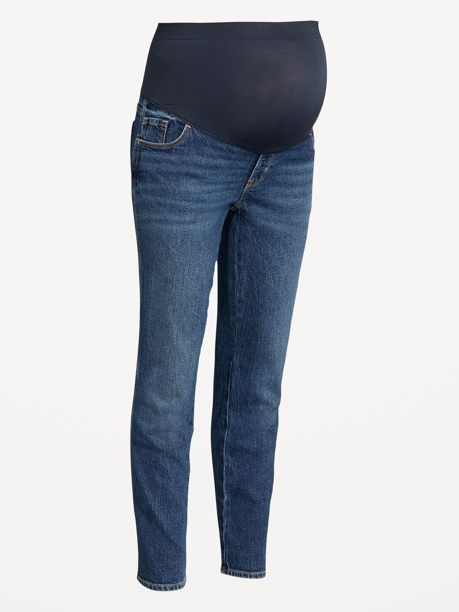Женские джинсы Old Navy Maternity Full-Panel Vintage Slim, цвет: Тёмная варка — фото 4