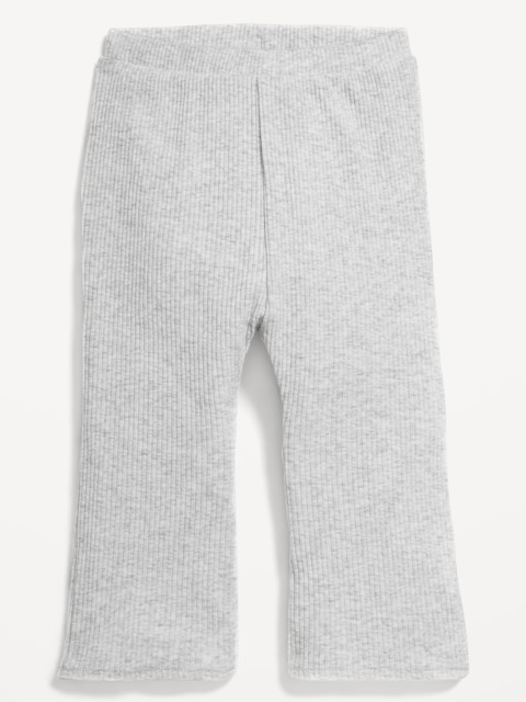 Ribbed Flare Leggings for Baby - Light Heather Gray