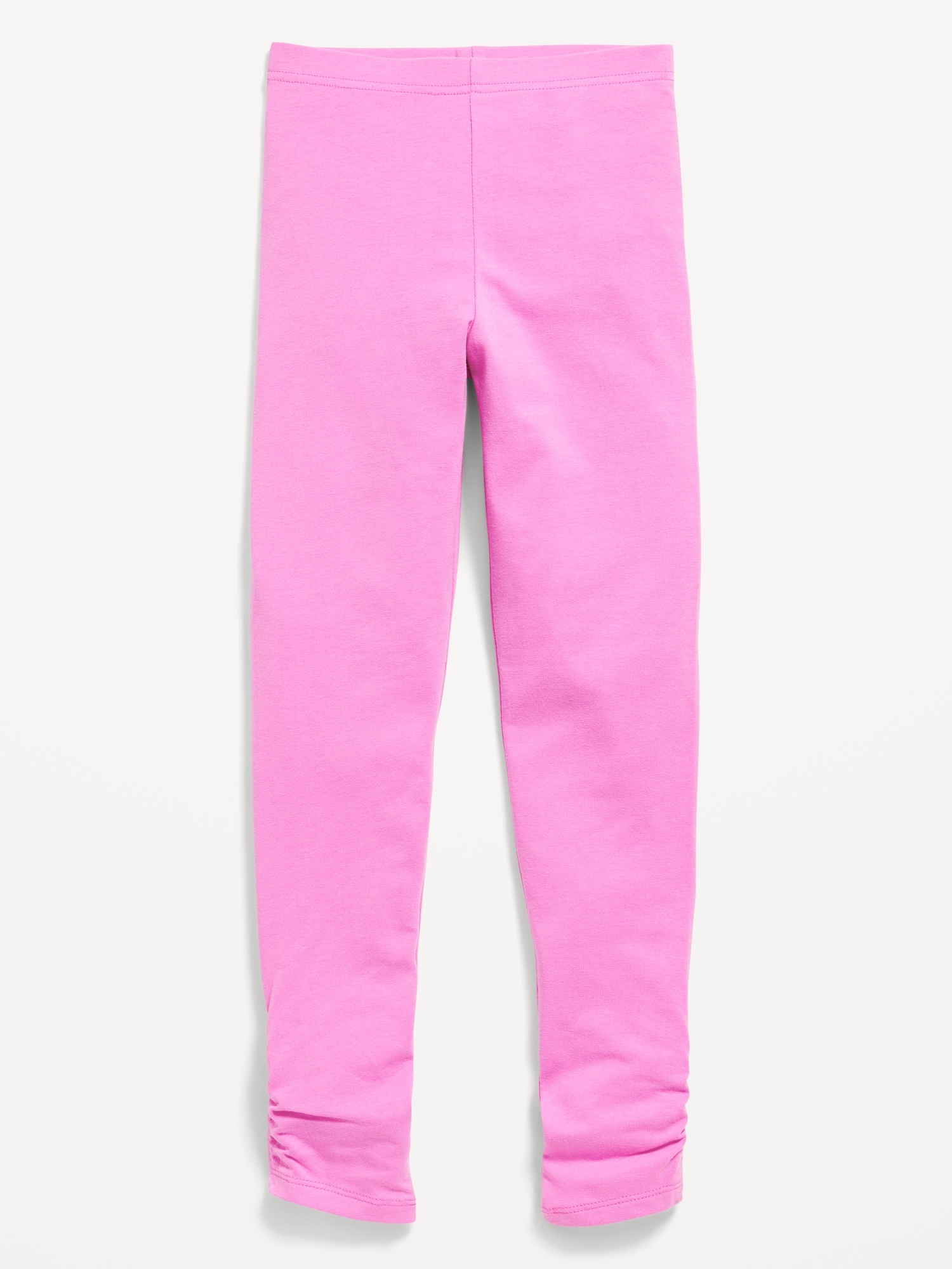 High-Waisted Side Ruched Leggings for Girls