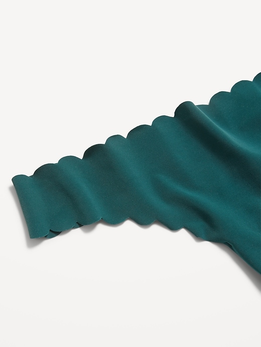 Image number 3 showing, Low-Rise No-Show Scalloped Thong Underwear
