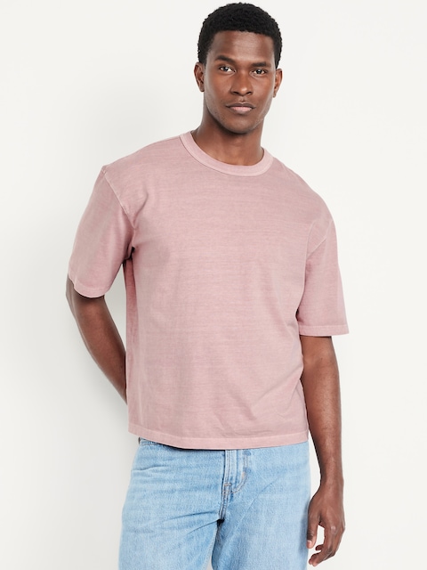 Garment-Dyed Cropped T-Shirt - New Dawn