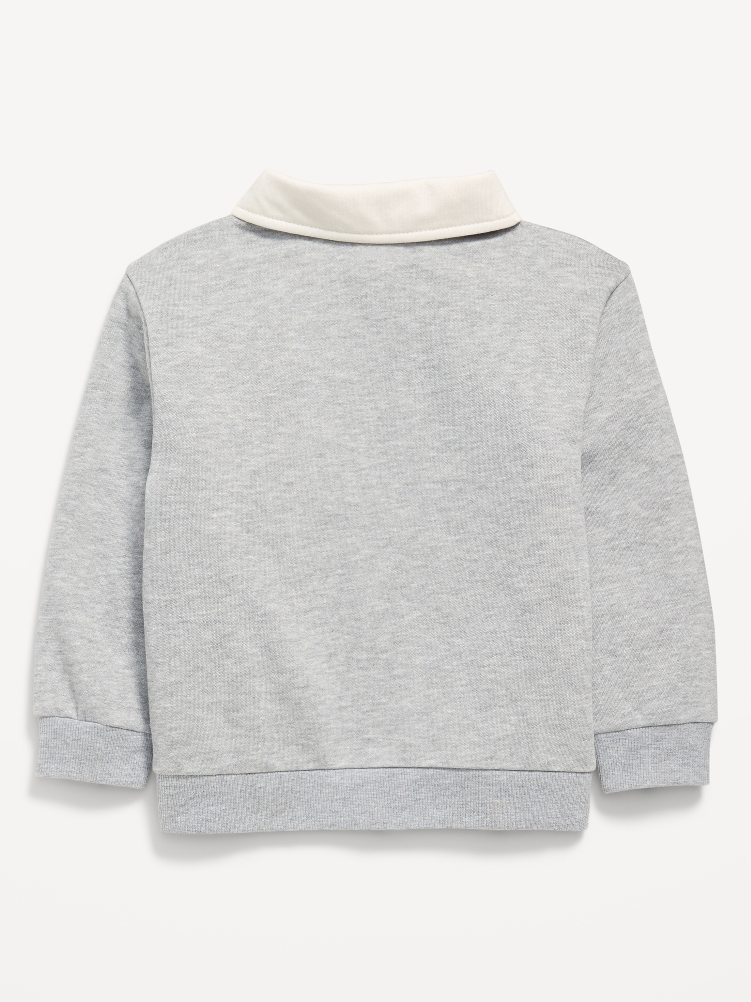 Oversized Collared Quarter-Zip Sweatshirt for Toddler Boys