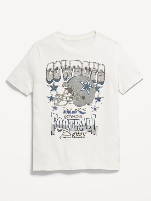 NFL™ Dallas Cowboys™ Gender-Neutral Graphic T-Shirt for Kids - Dallas Cowboys (Sea Salt White)