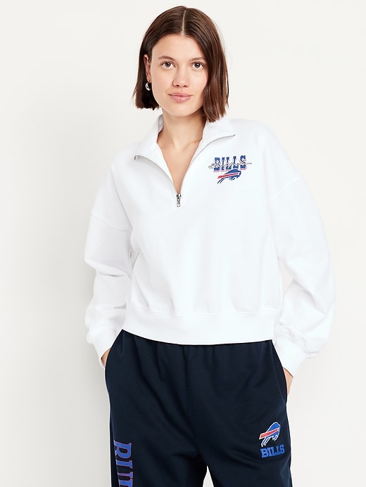 Image number 1 showing, NFL™ Buffalo Bills™ Oversized Half-Zip Sweatshirt