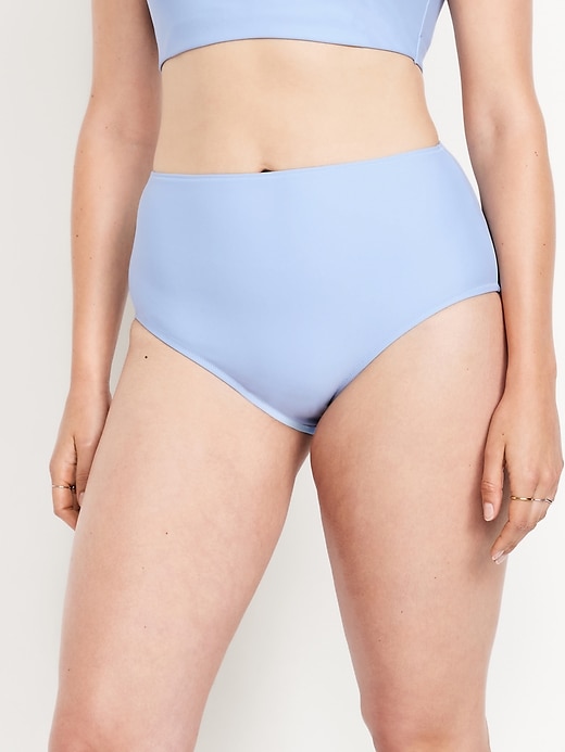 Image number 5 showing, Matte High-Waisted Bikini Swim Bottoms
