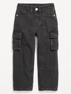 Baggy Barrel-Leg Cargo Jeans for Toddler Boys