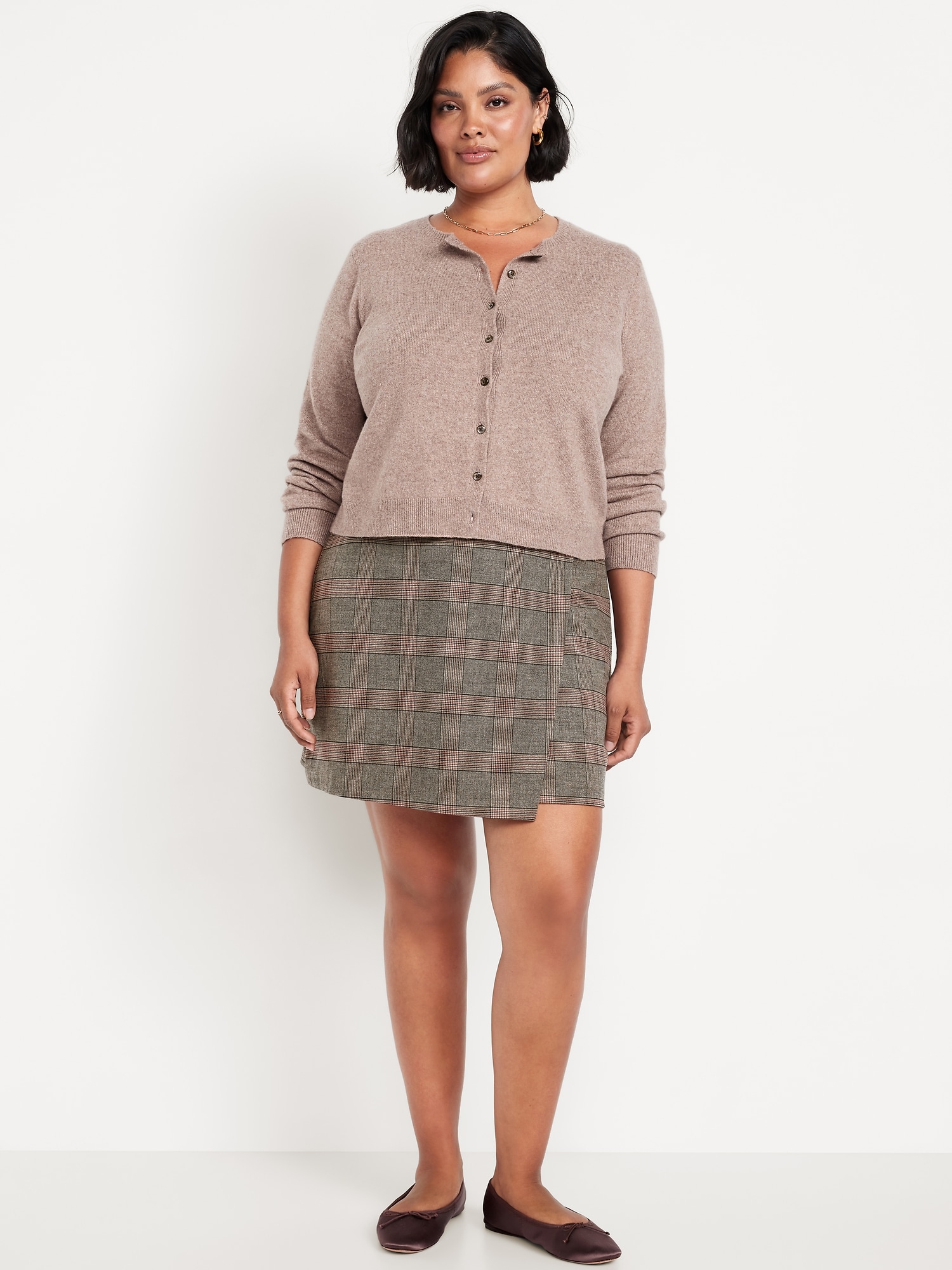 High-Waisted Faux-Leather Mini Skirt