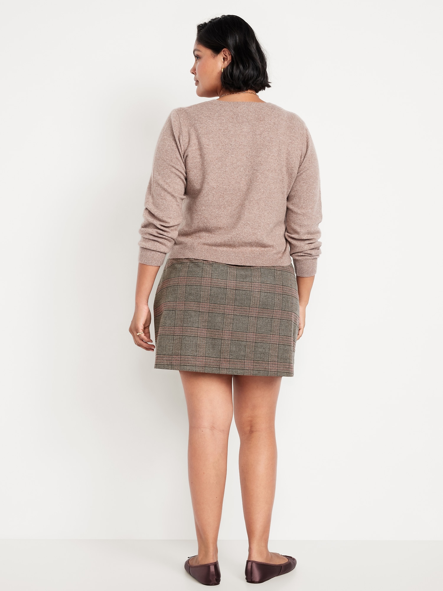 High-Waisted Faux-Leather Mini Skirt