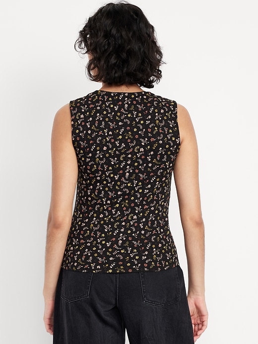 Image number 2 showing, Trapeze-Neck Floral Top