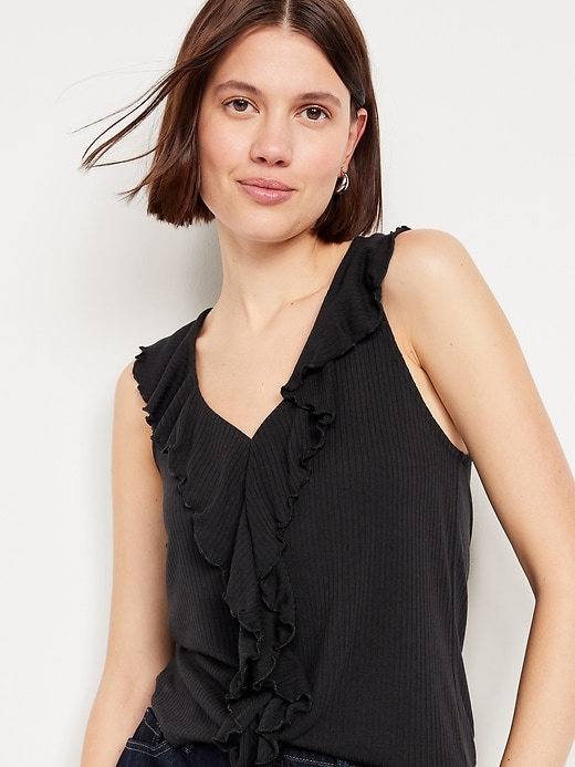 Image number 3 showing, Sleeveless Ruffle Top