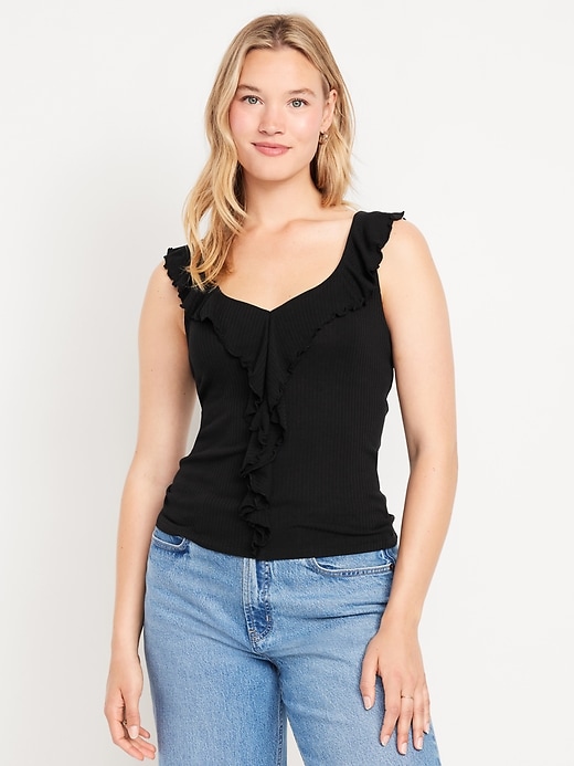 Image number 4 showing, Sleeveless Ruffle Top