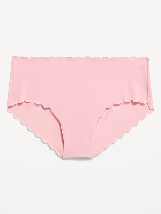 Image number 4 showing, Low-Rise No-Show Scalloped Hipster Underwear