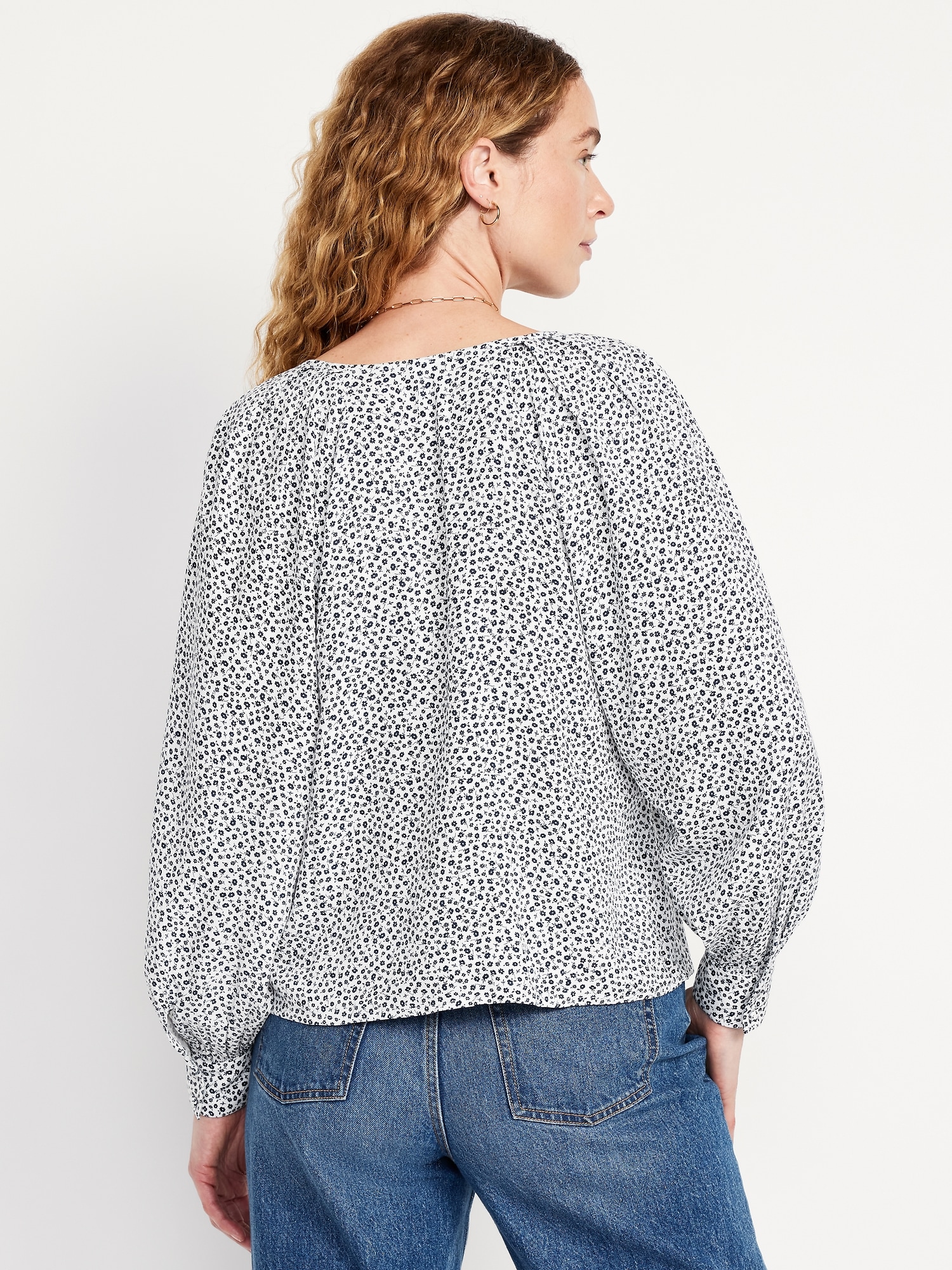 Crepe Button-Down Top