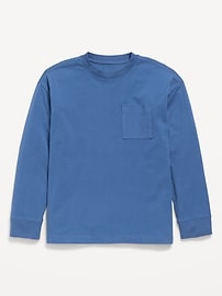Image number 2 showing, Oversized Long-Sleeve Pocket T-Shirt for Boys