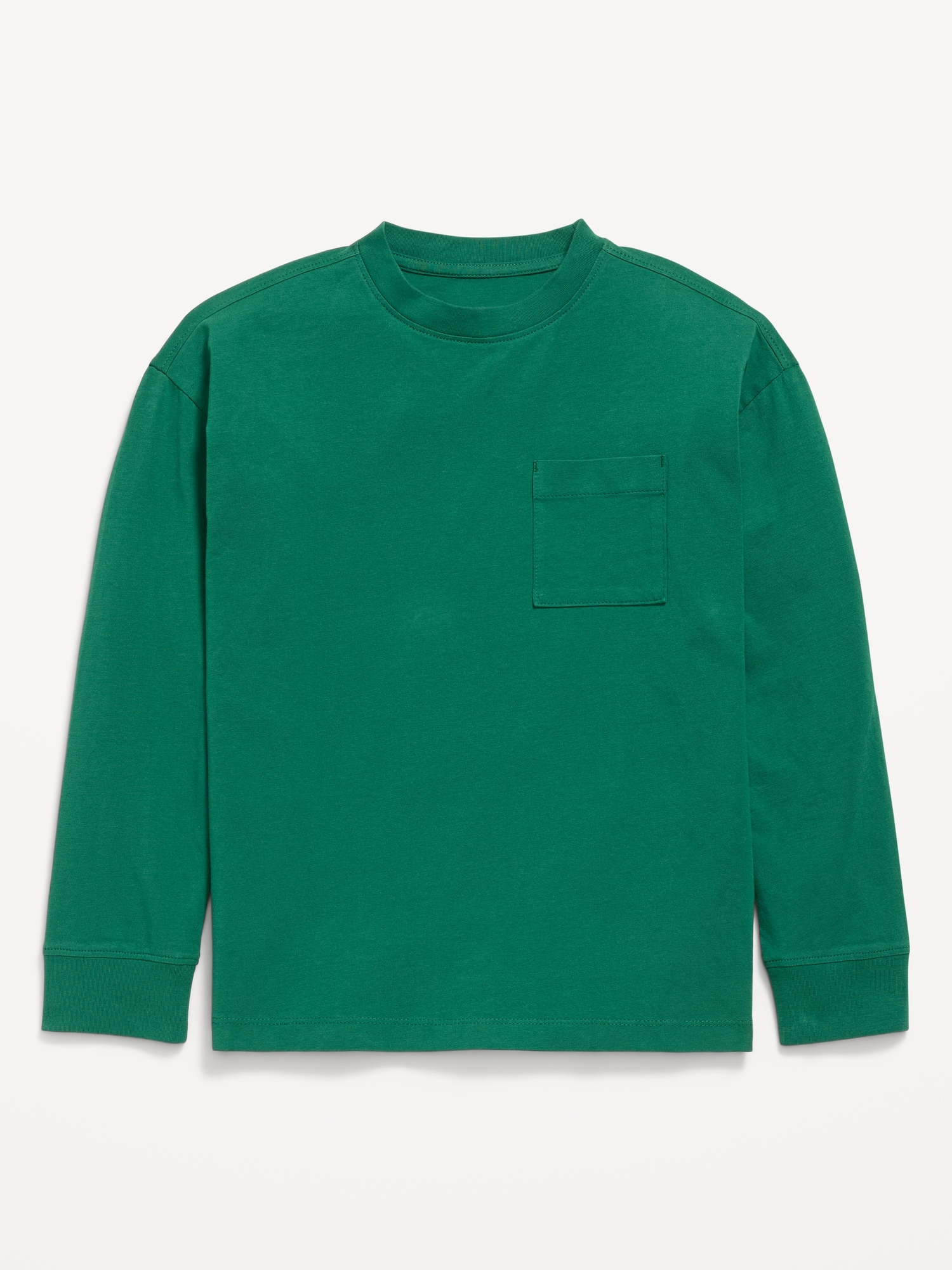 Oversized Long-Sleeve Pocket T-Shirt for Boys