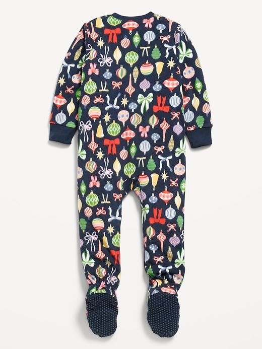 Image number 2 showing, 2-Way-Zip Microfleece Pajama One-Piece for Toddler & Baby