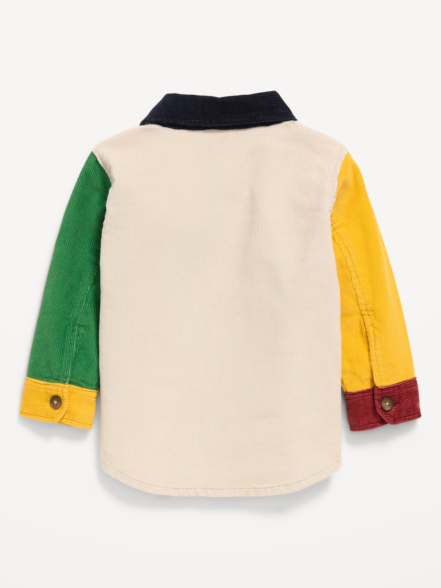 Long-Sleeve Color-Block Corduroy Shirt for Baby