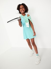 Image number 1 showing, PowerSoft Sleeveless Ribbed Athletic Dress for Girls