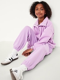 Image number 3 showing, Favorite Fleece High-Waisted Jogger Sweatpants for Girls