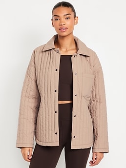 Oversized Lightweight Water-Resistant Quilted Jacket - image 3
