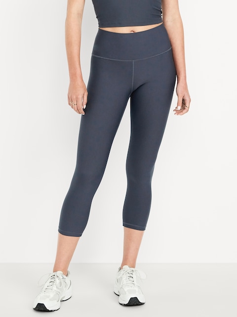 High-Waisted PowerSoft Crop Leggings - Dusk Navy