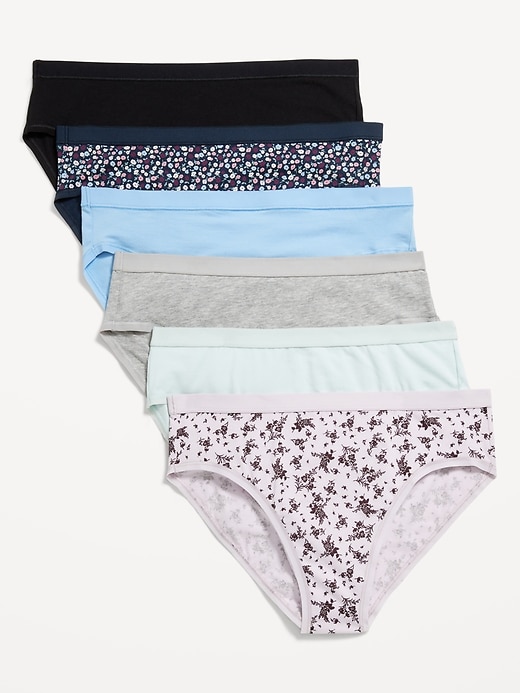 Image number 1 showing, High-Waisted Everyday Cotton Underwear 6-Pack