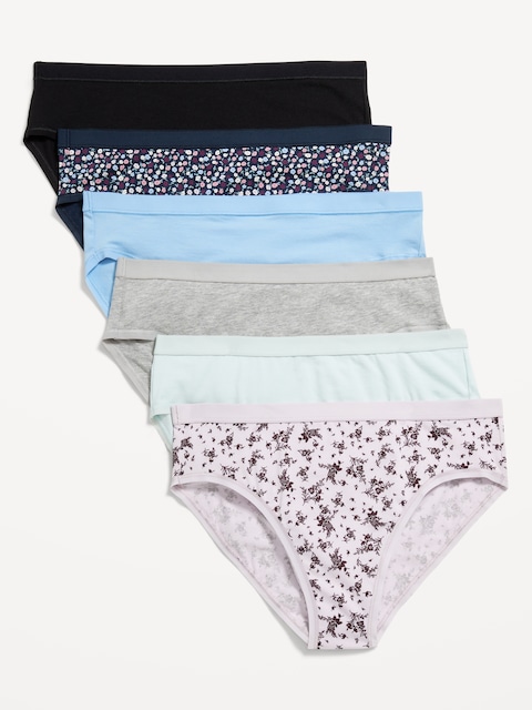 High-Waisted Everyday Cotton Underwear 6-Pack - Lilac Mist