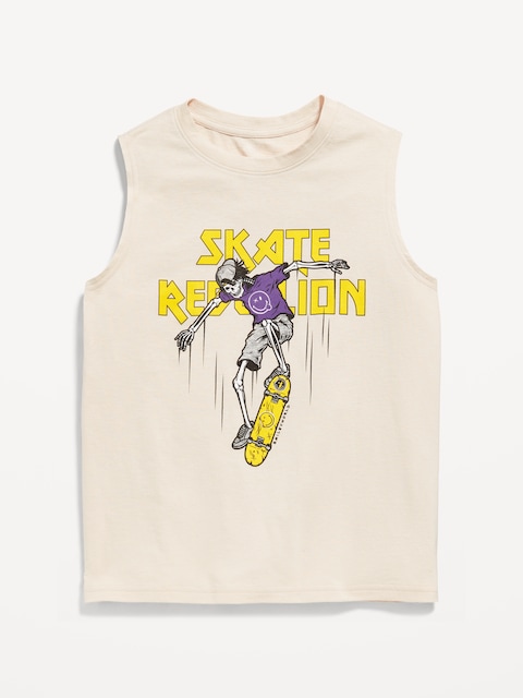 Smiley World™ Muscle Tank Top for Boys - Wish Bone