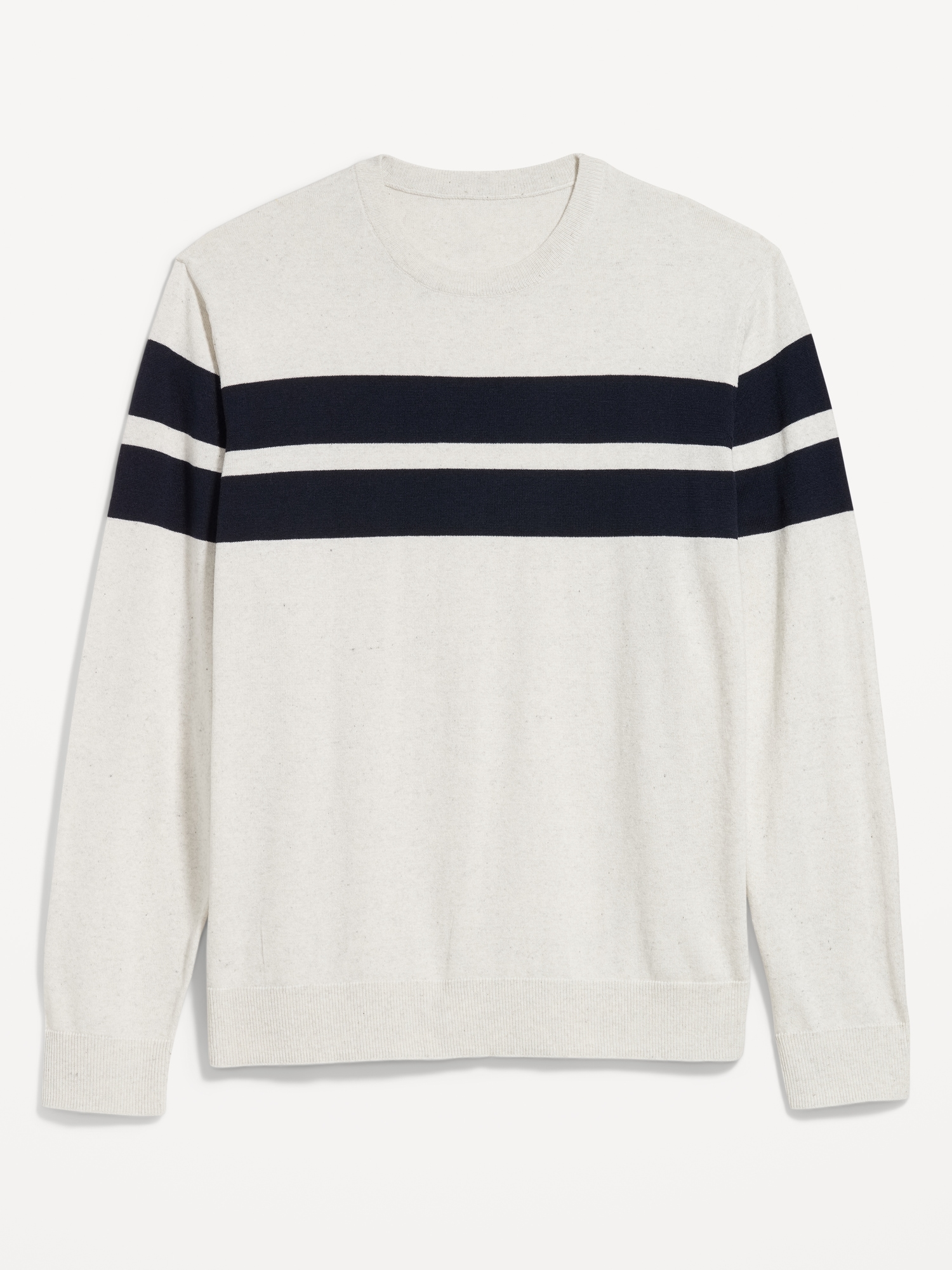 Chest-Stripe Crew-Neck Sweater